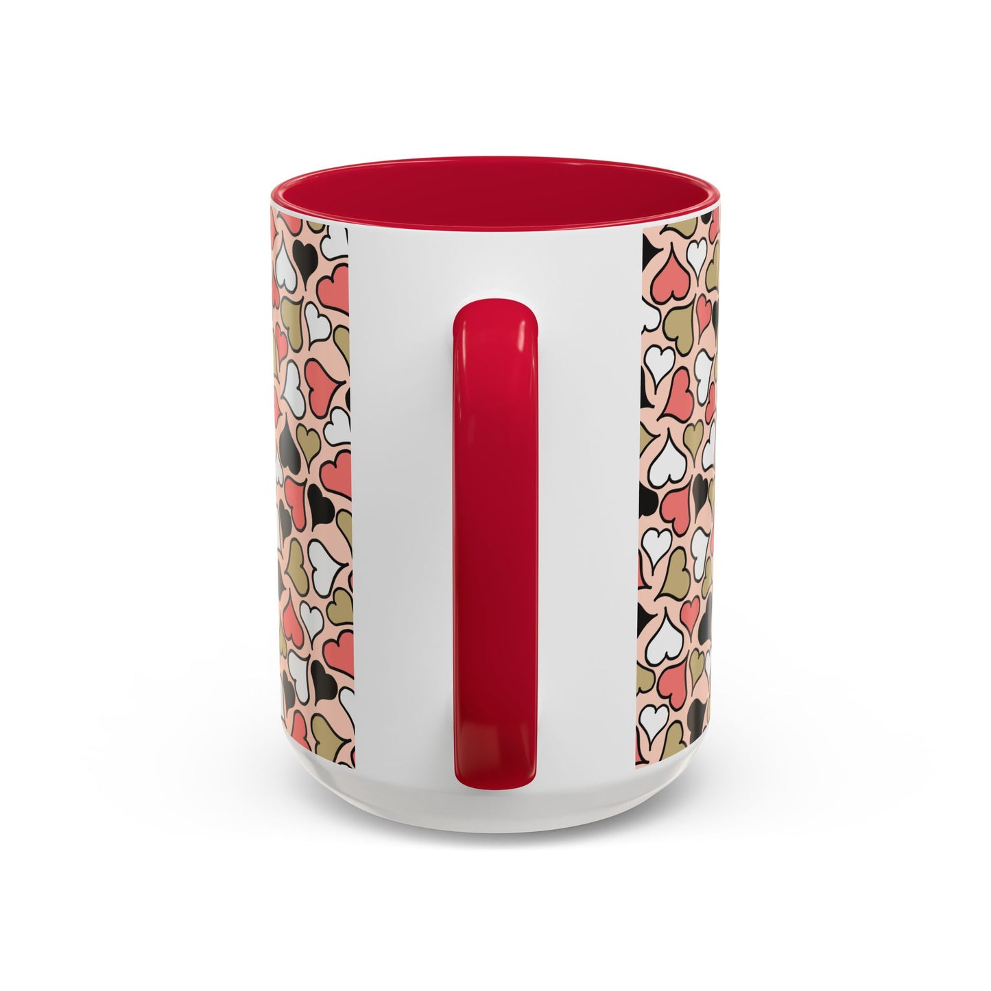 Heart Patterned Coffee Mug - Colorful Love Design, Perfect for Gifts & Celebrations