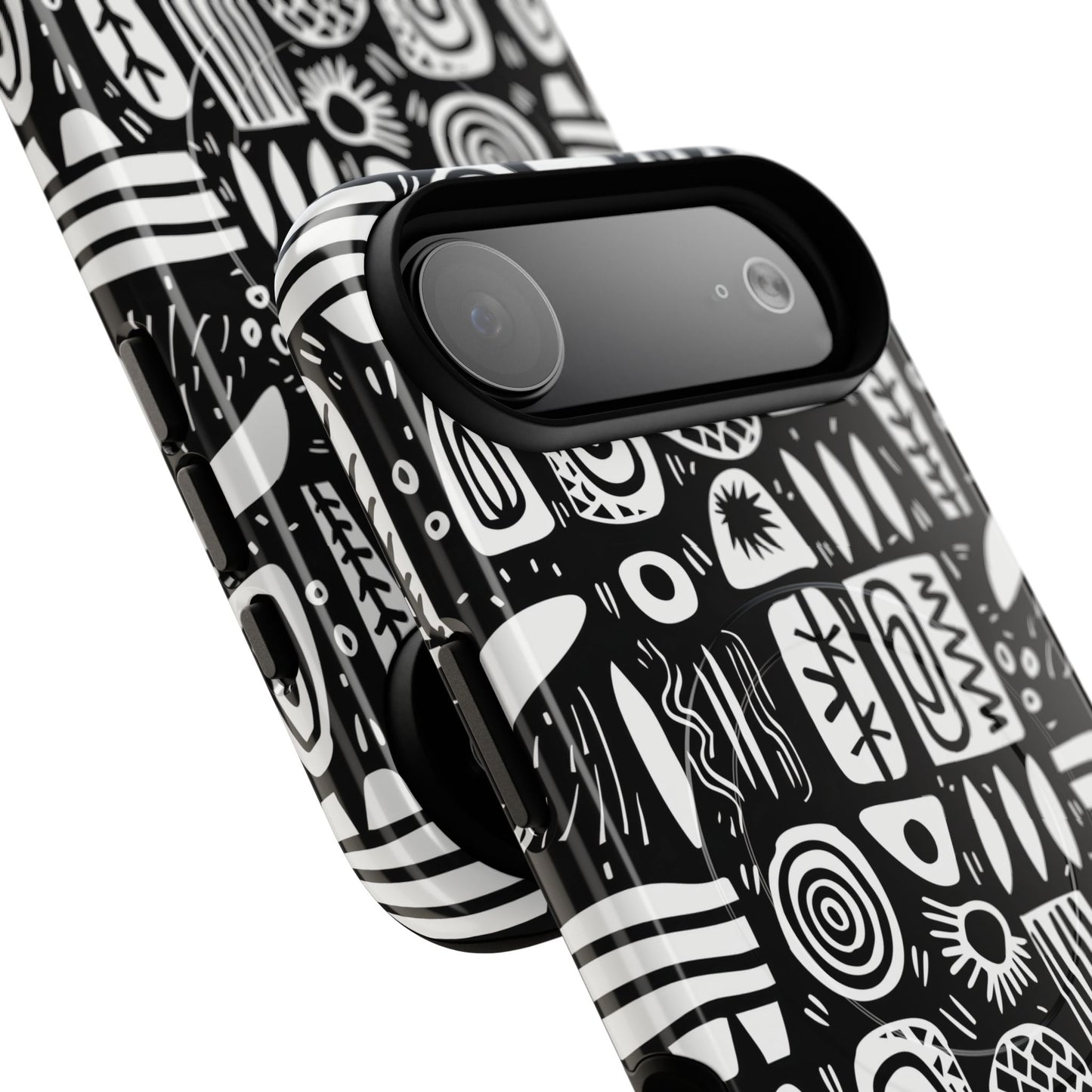 Modern Abstract Geometric Tough Magnetic Phone Case, Durable Phone Accessory, Gift for Him or Her, Artistic Design, Modern Decor