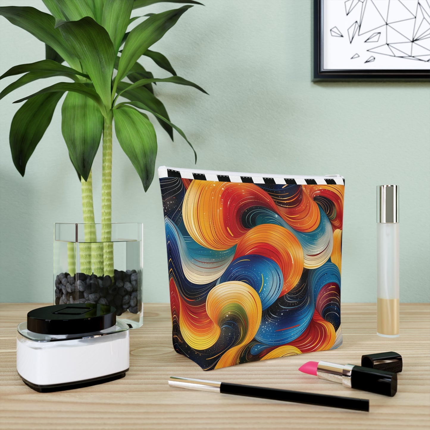 Cosmic Swirl Cotton Cosmetic Bag