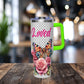 40oz Floral Butterfly Tumbler — Personalized "Name and Affirmation" Vacuum Insulated Cup