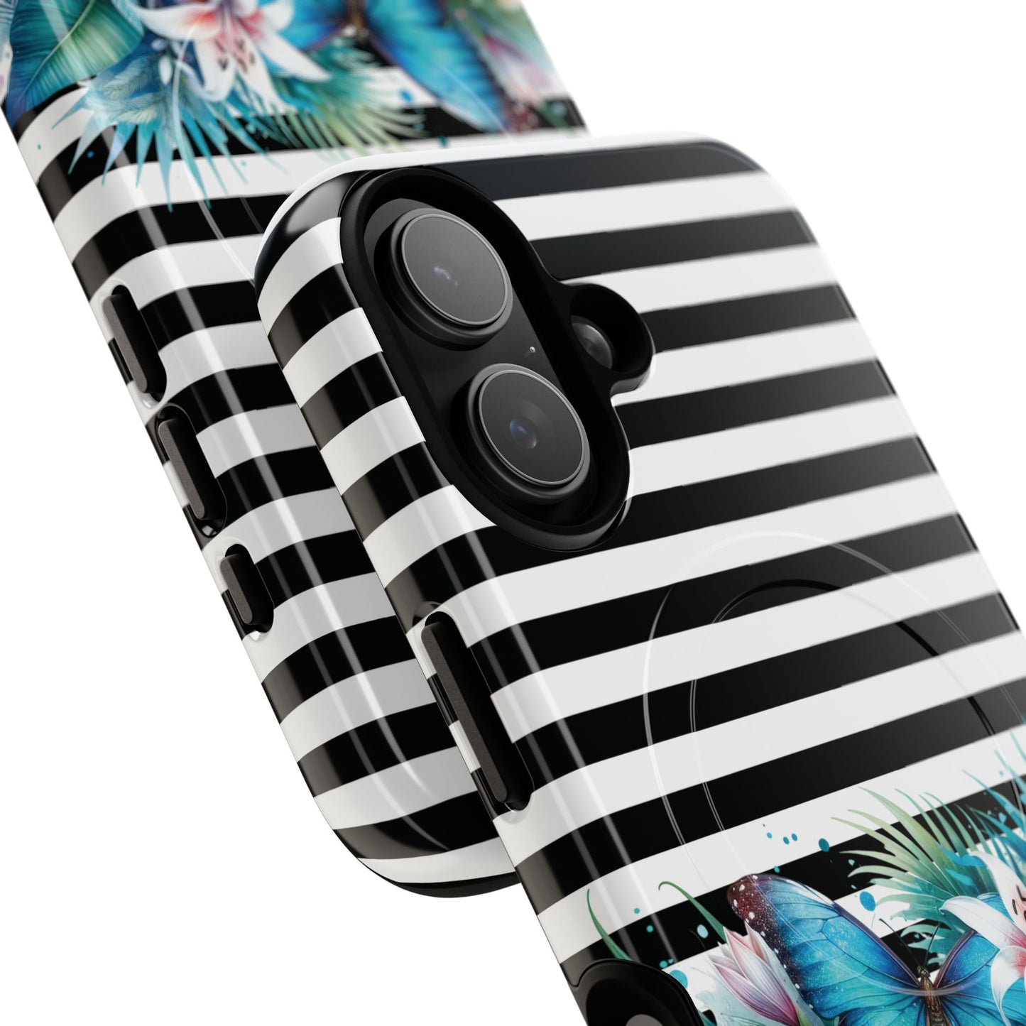 Wings of Wonder Tough iPhone Magnetic Case, Stylish Protection, Durable iPhone Cover, Butterfly Design Gift, Floral Case,Trendy Tech Accessory.