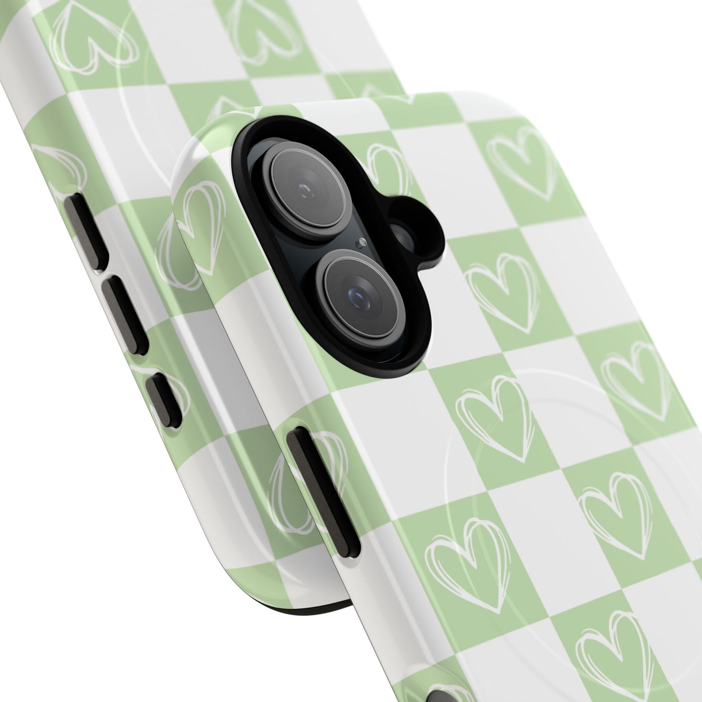 Personalized Chic Heart Pattern iPhone Case | Tough Magnetic Cases, Stylish iPhone Protection, Gift for Her, Trendy Accessories, Everyday Use