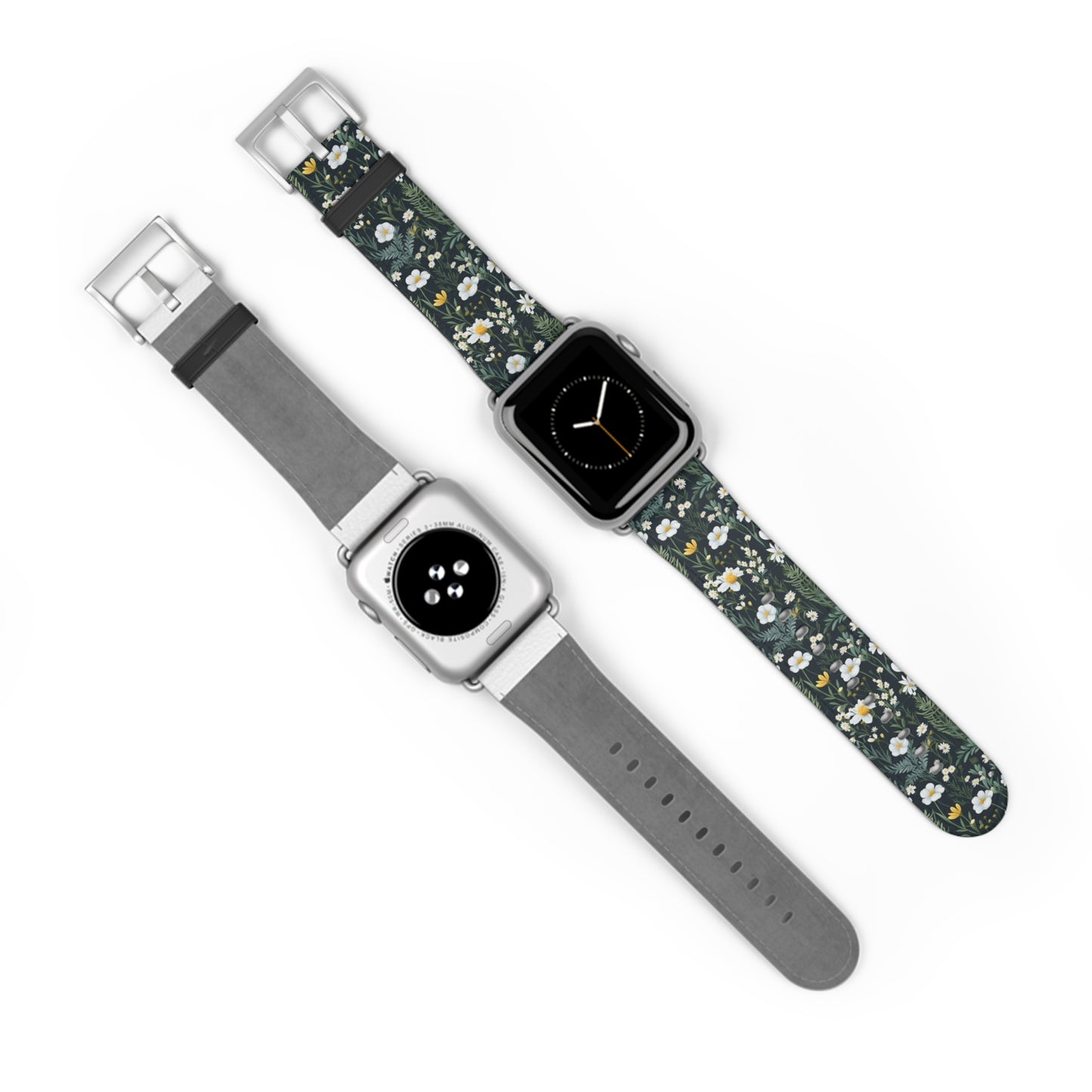 Daisy Delight Floral Print Watch Band - Stylish Accessory for Everyday Wear.