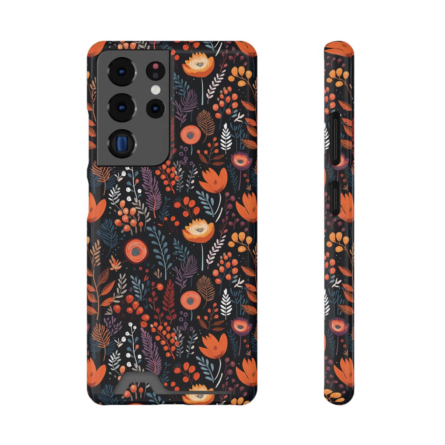 Autumn Bloom Samsung and iPhone Case With Card Holder