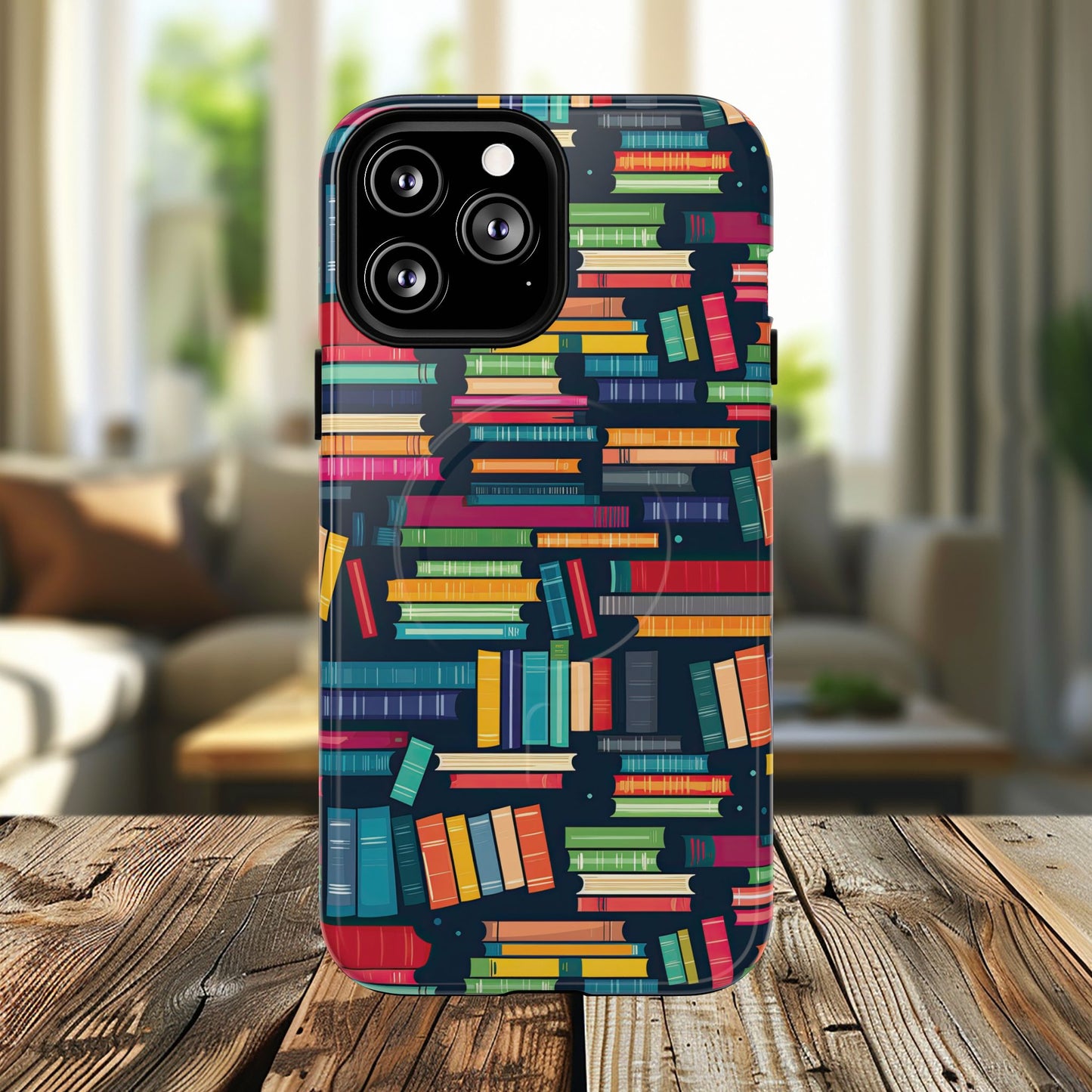 Colorful Book-Themed Phone Case, Literary Gift, Tough Magnetic Case, Book Lover’s Accessory, Phone Protection, Reading Enthusiast