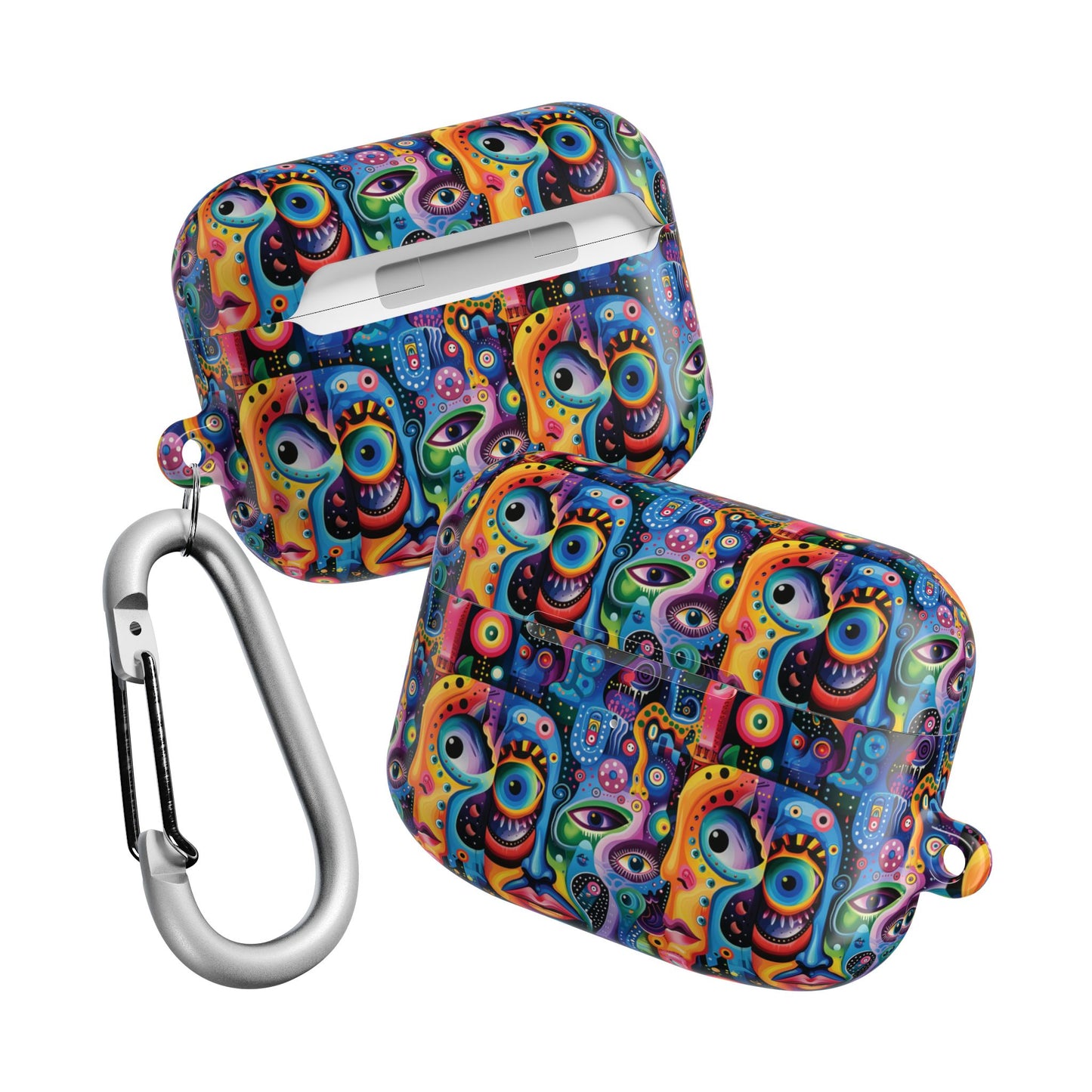 Psychedelic Visions Colorful Artistic AirPod Case - Unique Design for Music Lovers