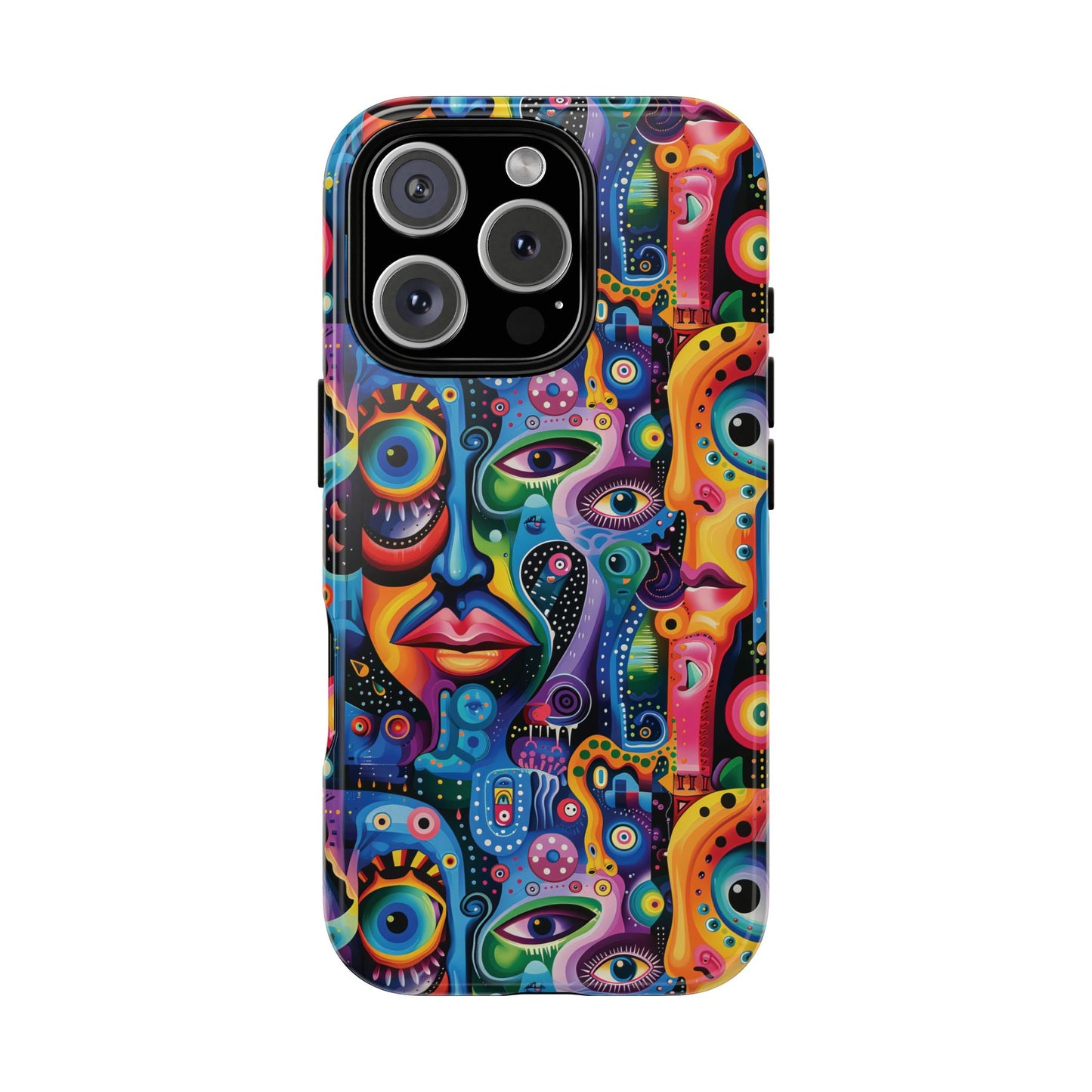 Psychedelic Visions Colorful Art iPhone Case - Tough Cases with Vibrant Abstract Design