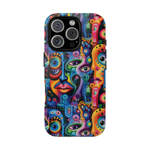 Psychedelic Visions Colorful Art iPhone Case - Tough Cases with Vibrant Abstract Design
