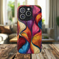 Vibrant Leaf Wave Tough Magnetic Phone Case, Vibrant Smartphone Cover, Unique Protective Case for Gifts, Phone Accessories, Trendy Design