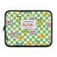 Personalized Green SchoolYard Chic Laptop Sleeve with Composition Book Inspired Design, Customizable Tech Case, School Supplies, Gift for Students, College Essentials, Back to School