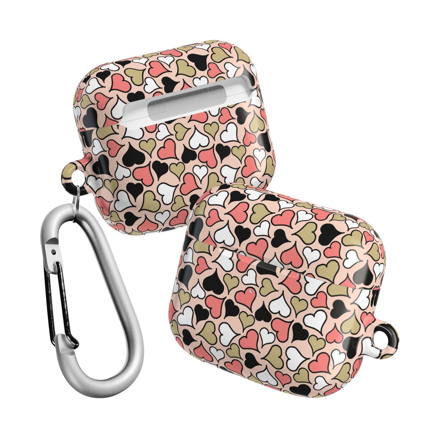 Love Hearts AirPod Cases - Cute Heart Pattern Earbud Holder.