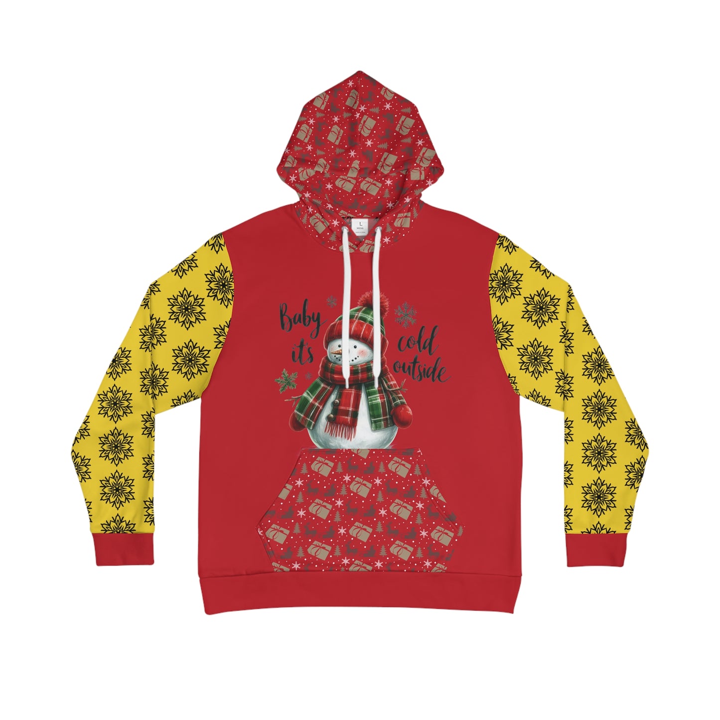 That Ugly Christmas Men's Hoodie with All-Over Print Design - Silky Smooth Polyester Fabric