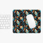 Ethereal Feathers Floral Printed Mouse Pad - Elegant Peacock Design for Home Office & Gifts