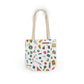 Personalized Classroom Couture Composition Book Inspired Canvas Tote Bag with Colorful Straps, Cute School Bag, Eco-Friendly Tote, Back to School Shopping Bag, Teacher Gift Idea