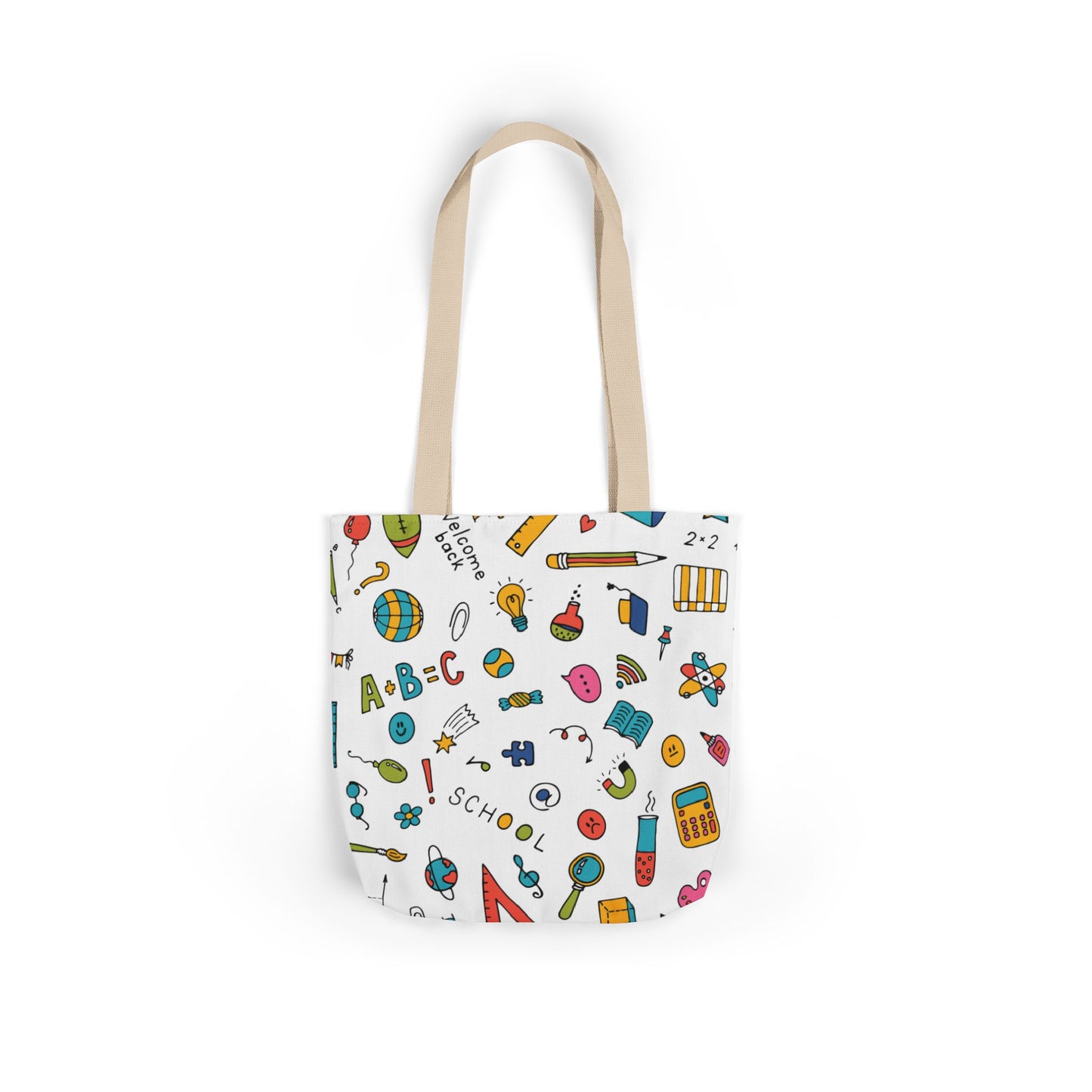 Personalized Classroom Couture Composition Book Inspired Canvas Tote Bag with Colorful Straps, Cute School Bag, Eco-Friendly Tote, Back to School Shopping Bag, Teacher Gift Idea