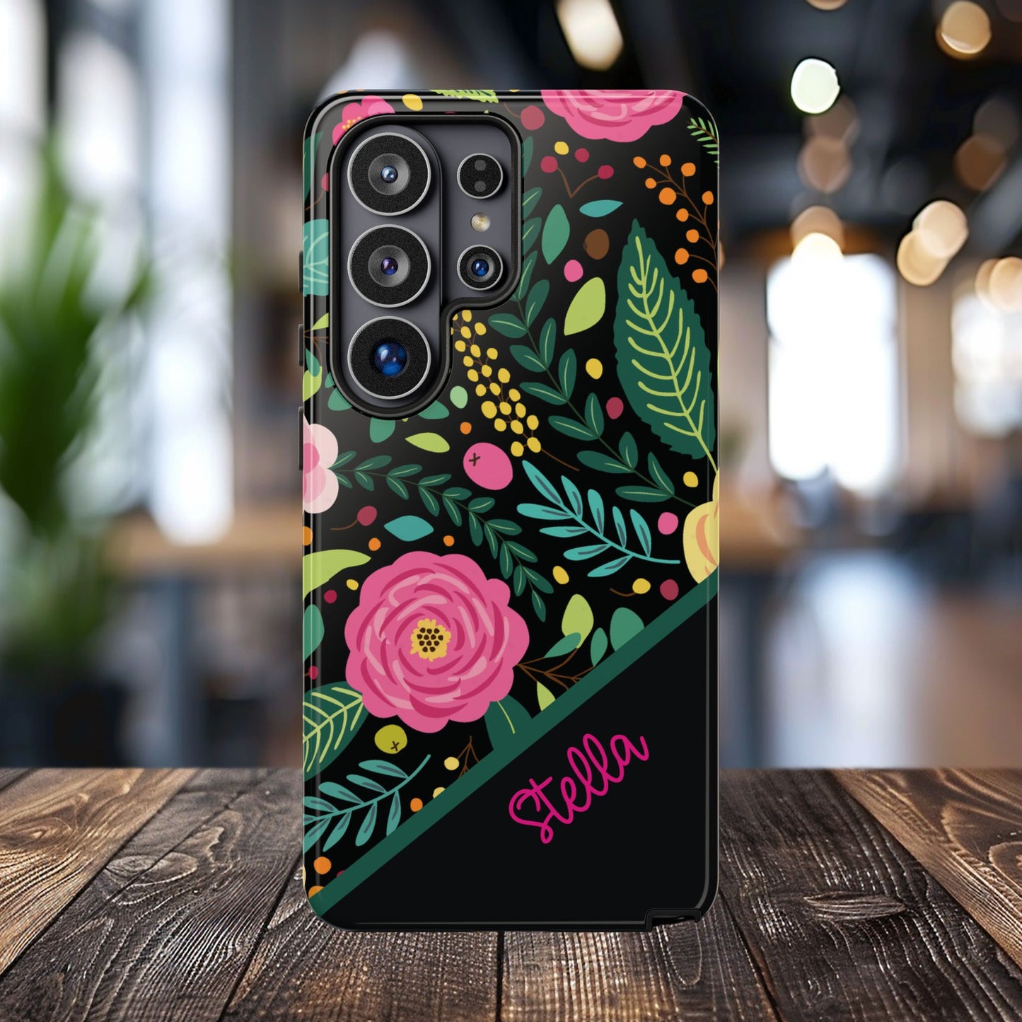 Personalized Floral Fantasy Samsung and Google Pixal Phone Case – Personalized Tough Cases with Colorful Garden Design
