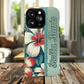 Personalized Tropical Floral Phone Case – Stylish Tough Magnetic Cases for iPhone, Customizable with Names, Perfect Gift for Nature Lovers