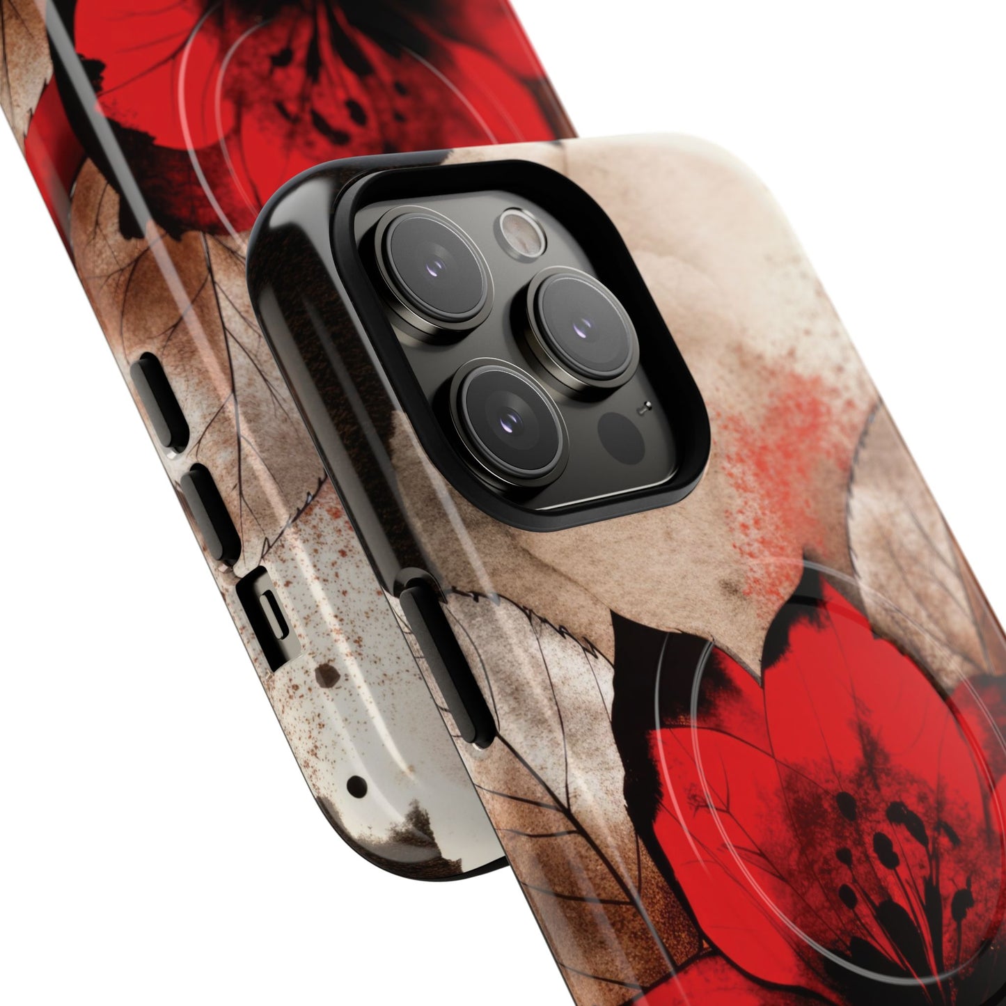 Velvet Petal Storm Tough iPhone Magnetic Cases - Stylish Protection for Your Device, Gift for Nature Lovers, Ideal for Birthdays, Holidays