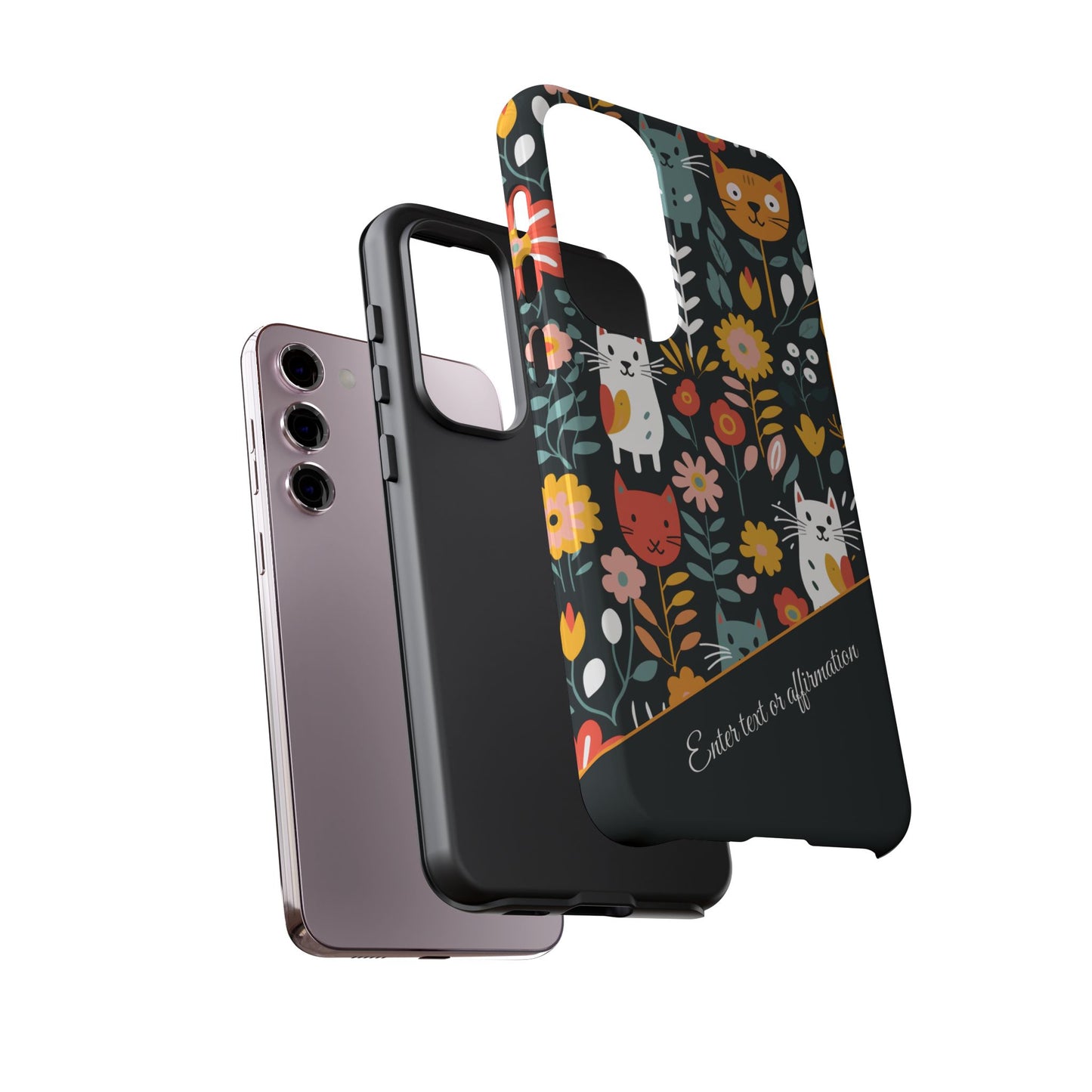 Personalized Whimsical Feline Garden Google and Samsung Tough Cases