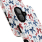 Patriotic Coquette Tough iPhone Magnetic Case, Stylish Gift for Her, Summer Celebrations, Cute Bow Design