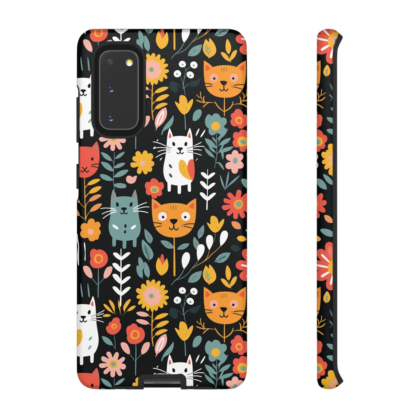 Whimsical Feline Garden Samsung or Google Pixel Tough Cases