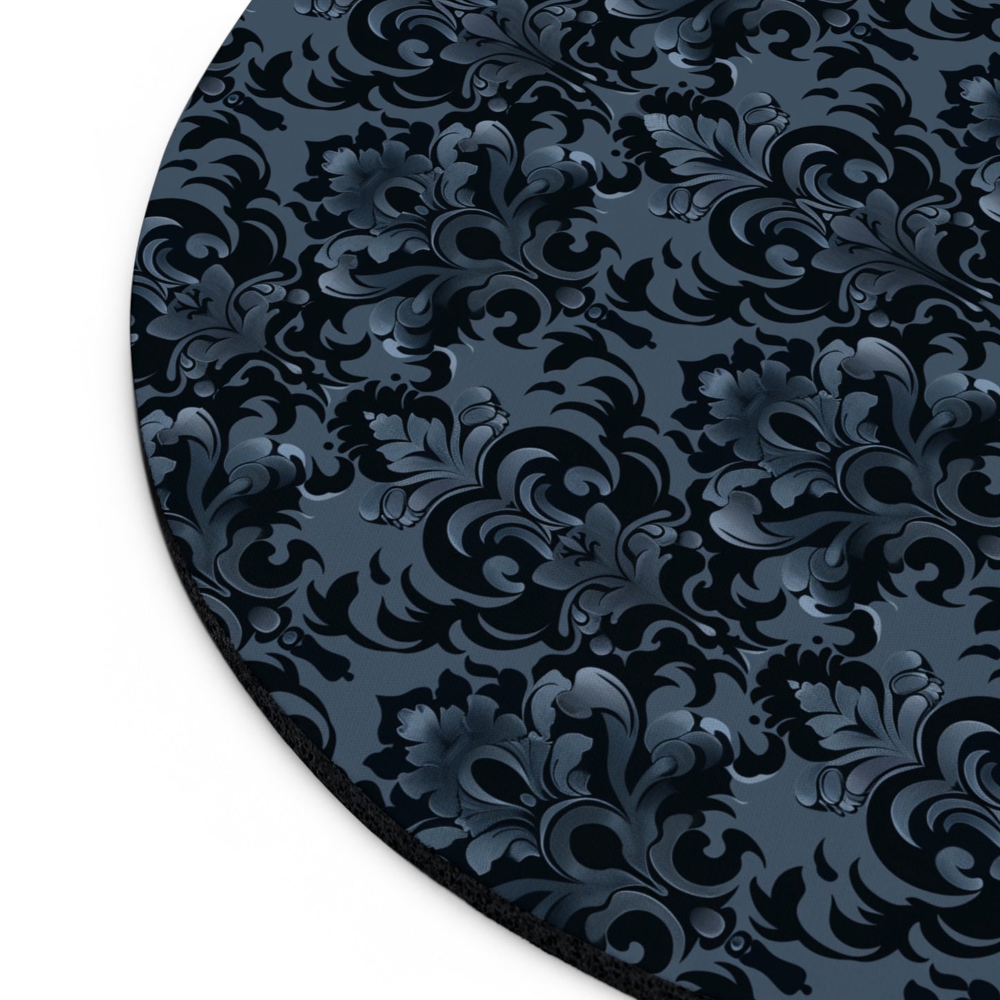 Opulent Dusk Elegant Floral Mouse Pad - Dark Vintage Design for Home Office.