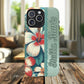 Personalized Tropical Floral Phone Case – Stylish Tough Magnetic Cases for iPhone, Customizable with Names, Perfect Gift for Nature Lovers