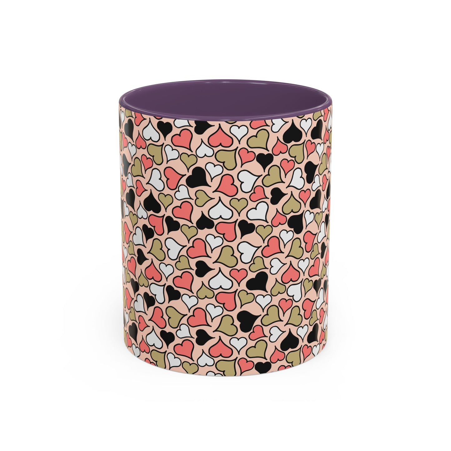 Colorful Heart Pattern Coffee Mug - Perfect Gift for Love & Friendship