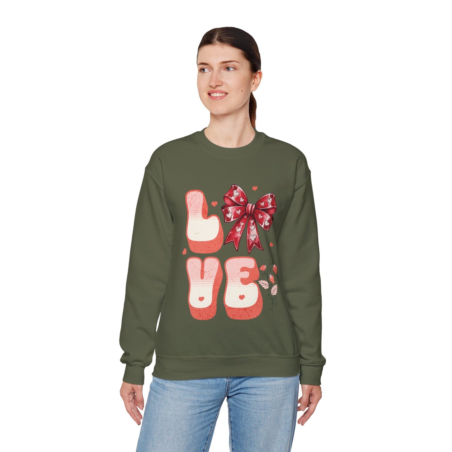 LOVE Coquette Unisex Heavy Gildan Blend™ Crewneck Sweatshirt.