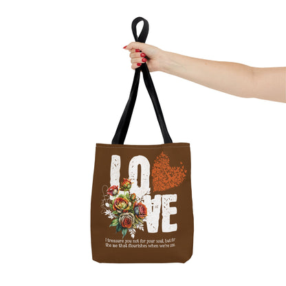 LOVE Always Brown Tote Bag.