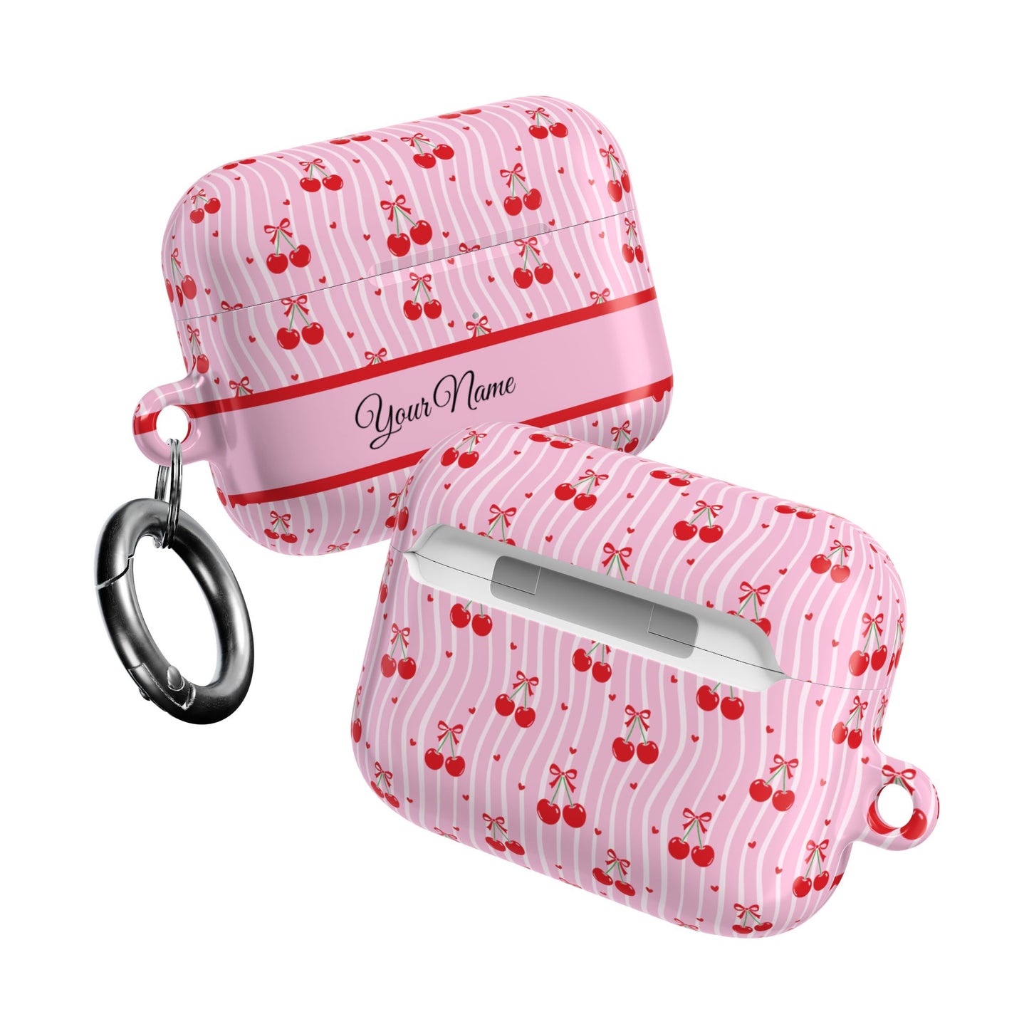 Personalized Cherry Blossom Dreams AirPod Case — Pink Custom Name Charging Cover ,Airpods Pro Gen 1 and 2, Gen 1 to 4.