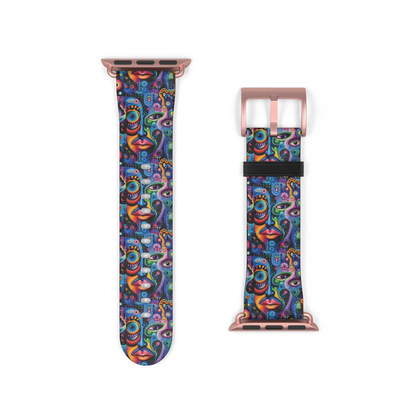 Psychedelic Visions Colorful Artful Watch Band - Unique Design for Fashion Lovers.