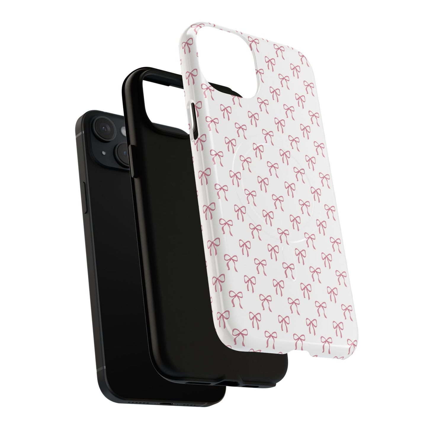 Blush Coquette Bow Bliss Magnetic iPhone Cases, Gift for Her, Cute iPhone Accessories, Fun Personalized Cases, Stylish Tech Gifts, Birthday Present