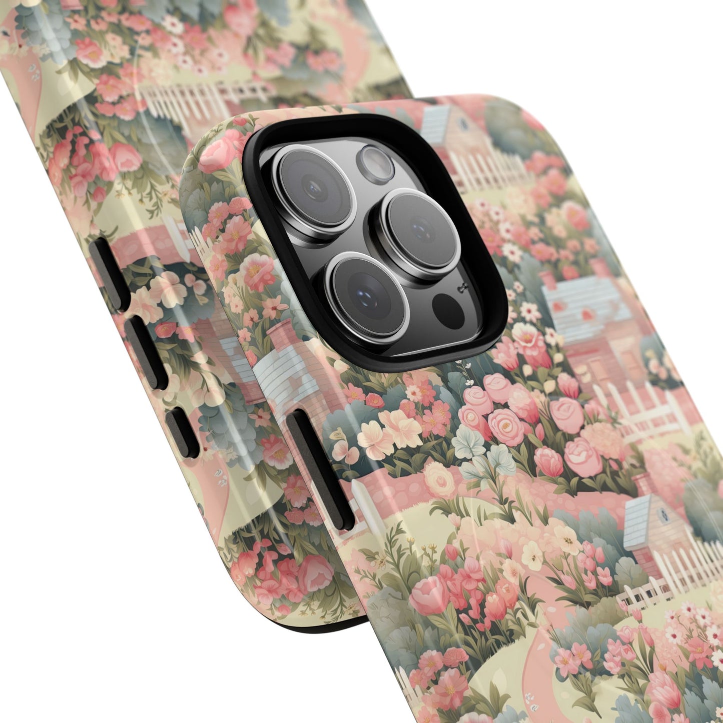 Pastel Garden Haven Tough iPhone Magnetic Case, Durable Protection, Flower Design, Gift for Her, Birthday, ,Phone Accessory, Spring Decor