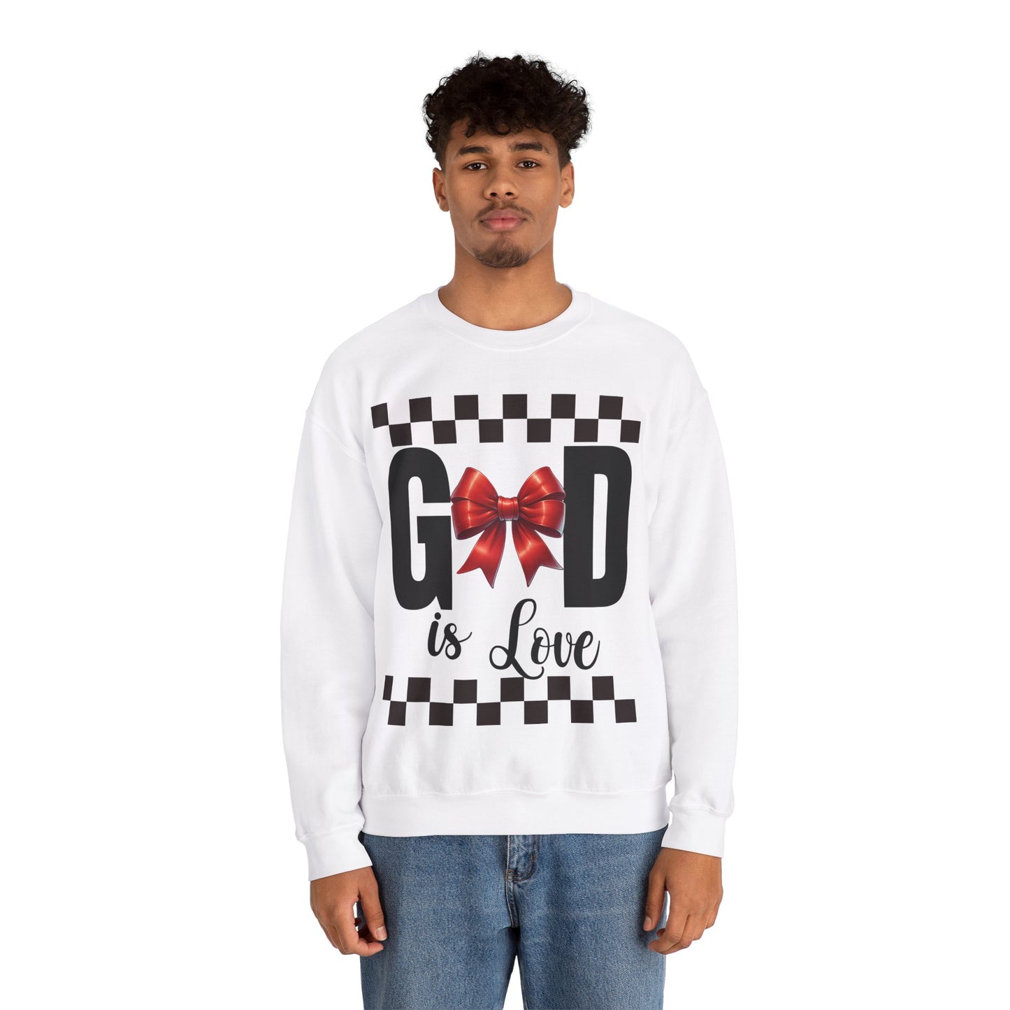 GOD is LOVE Unisex Gildan Heavy Blend™ Crewneck Sweatshirt.