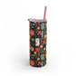 Whimsical Feline Garden Skinny Matte Tumbler, 20oz