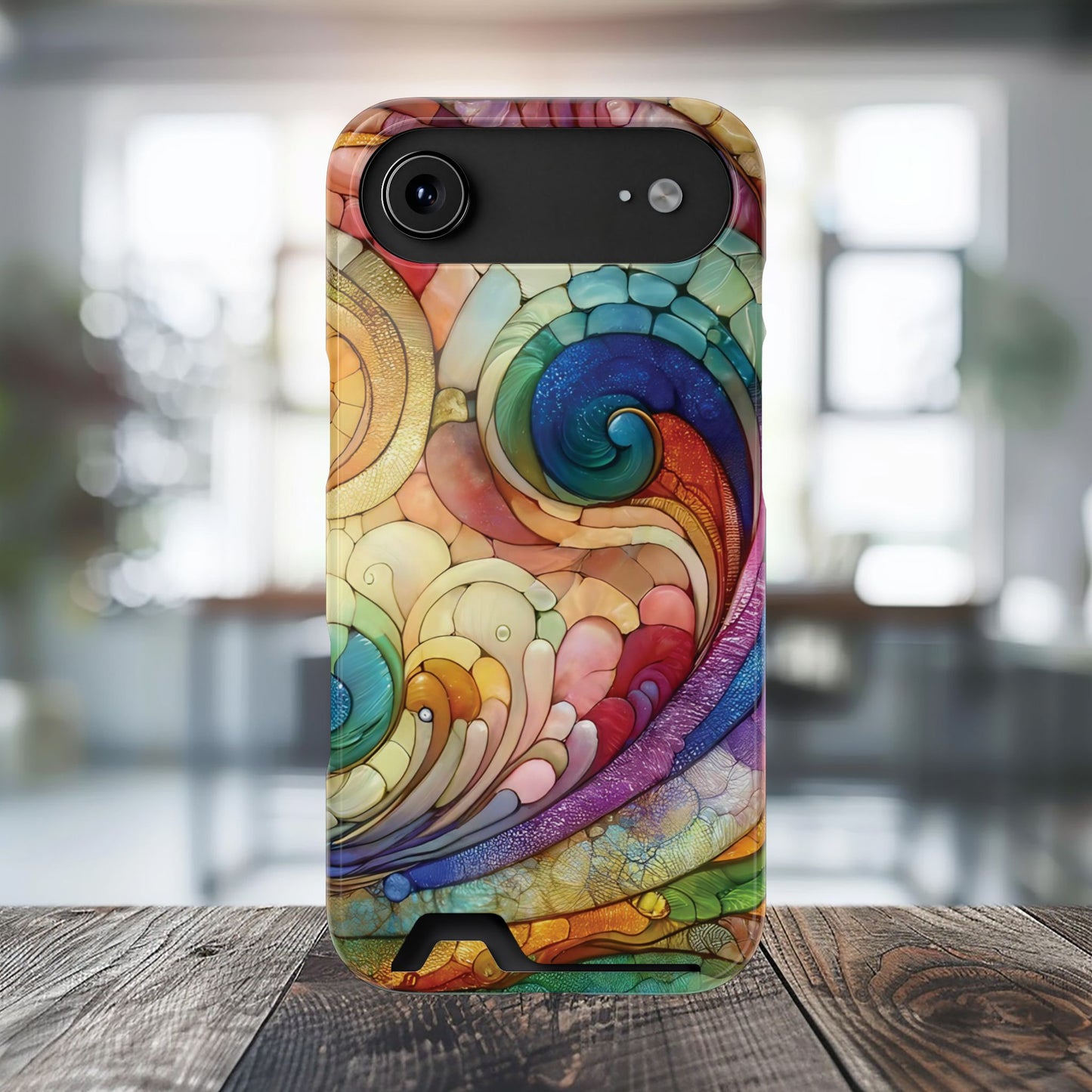 Spiral Spectrum iPhone and Samsung Case Card Holder