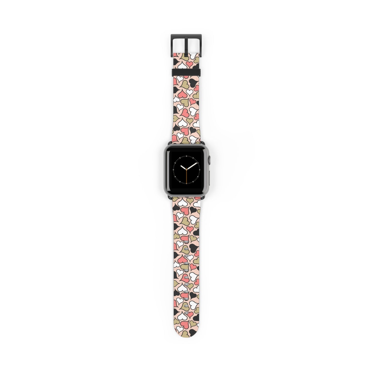 Love Heart Pattern Watch Band for Women - Stylish Apple Watch Strap