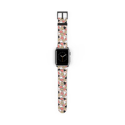Love Heart Pattern Watch Band for Women - Stylish Apple Watch Strap