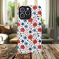 Patriotic Floral Dreams Tough Magnetic iPhone Cases, Durable, Stylish, Gift for Her, Protective Phone Cover, Spring Floral Design