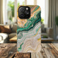 Magnetic iPhone Cases with Green Marble Design, Tough Magnetic Cases, iPhone Accessories, Gift for Her, Trendy iPhone Cover