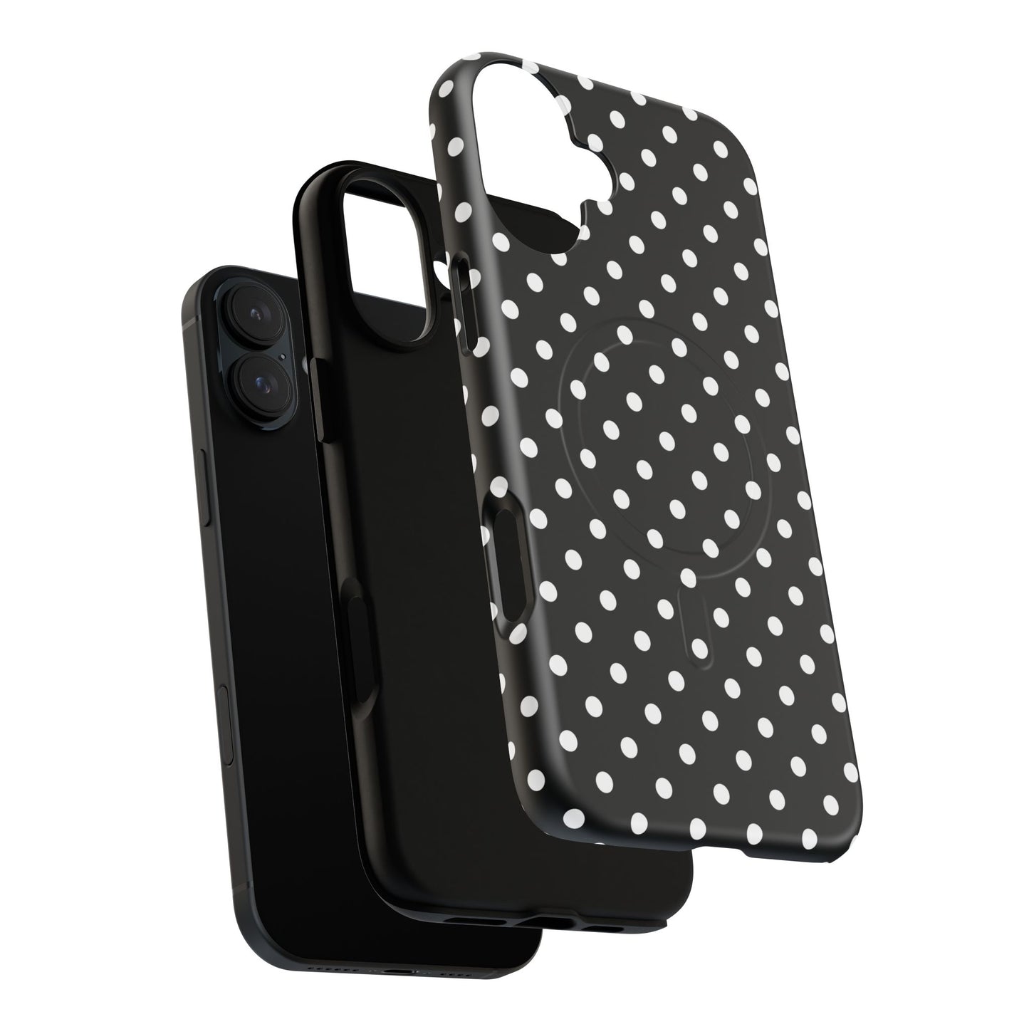 Polka Dot Tough iPhone Magnetic Case, Stylish iPhone Cover for Protection, Unique Gift for Birthdays, Holidays, Tech Lovers