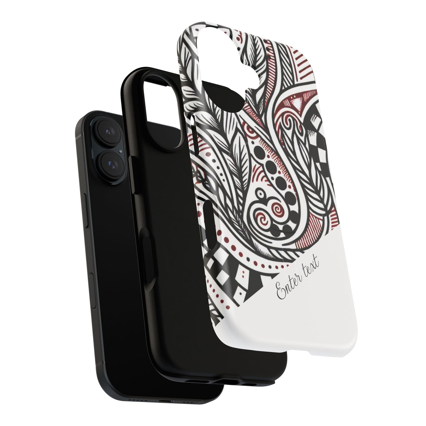 InkWhirl Fusion Stylish Tough Magnetic iPhone Case,  Unique Design, Gift for Him/Her, Trendy Accessory, Artist Collaboration, Durable Protection,Magsafe iPhone case