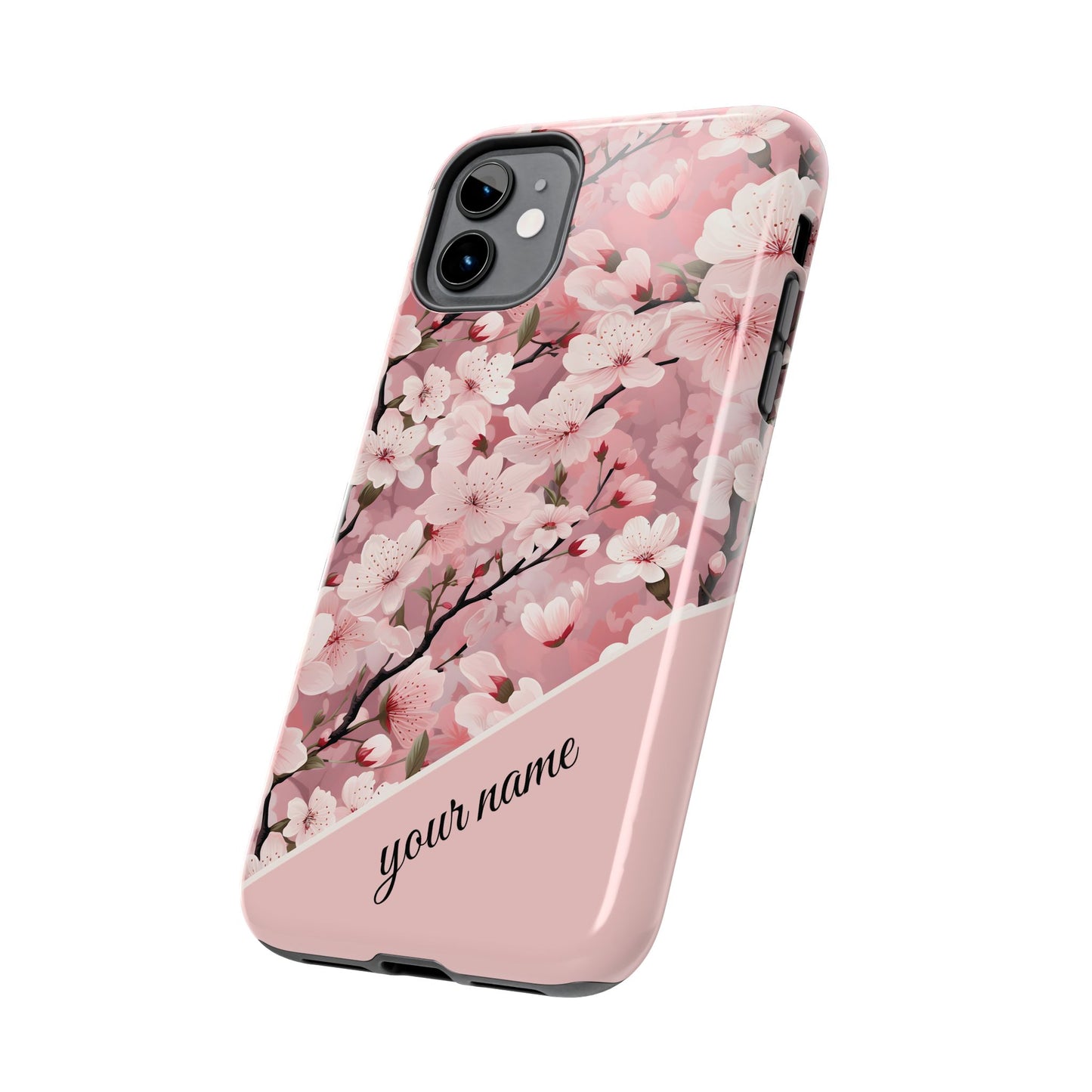 Personalized Cherry Blossom iPhone and Samsung Tough Phone Cases