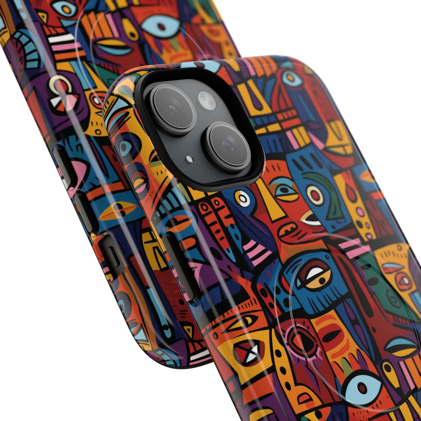 Vibrant Artistic Phone Case | Tough Magnetic Cases | Unique Gift for Art Lovers, Colorful Accessory, iPhone 14, 15, 16, 17 Case.