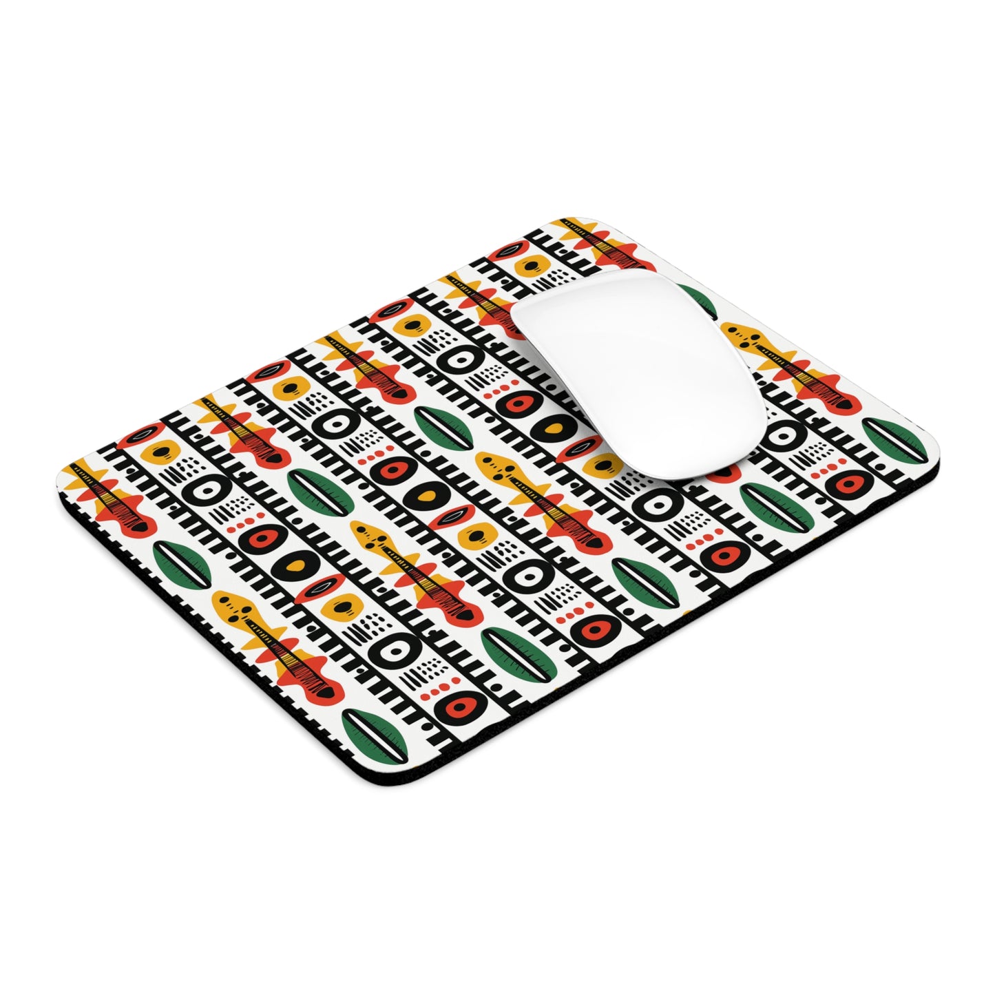 Afrobeat Harmony Vibrant Geometric Mouse Pad – Artistic Desk Accessory for Creatives & Dreamers.