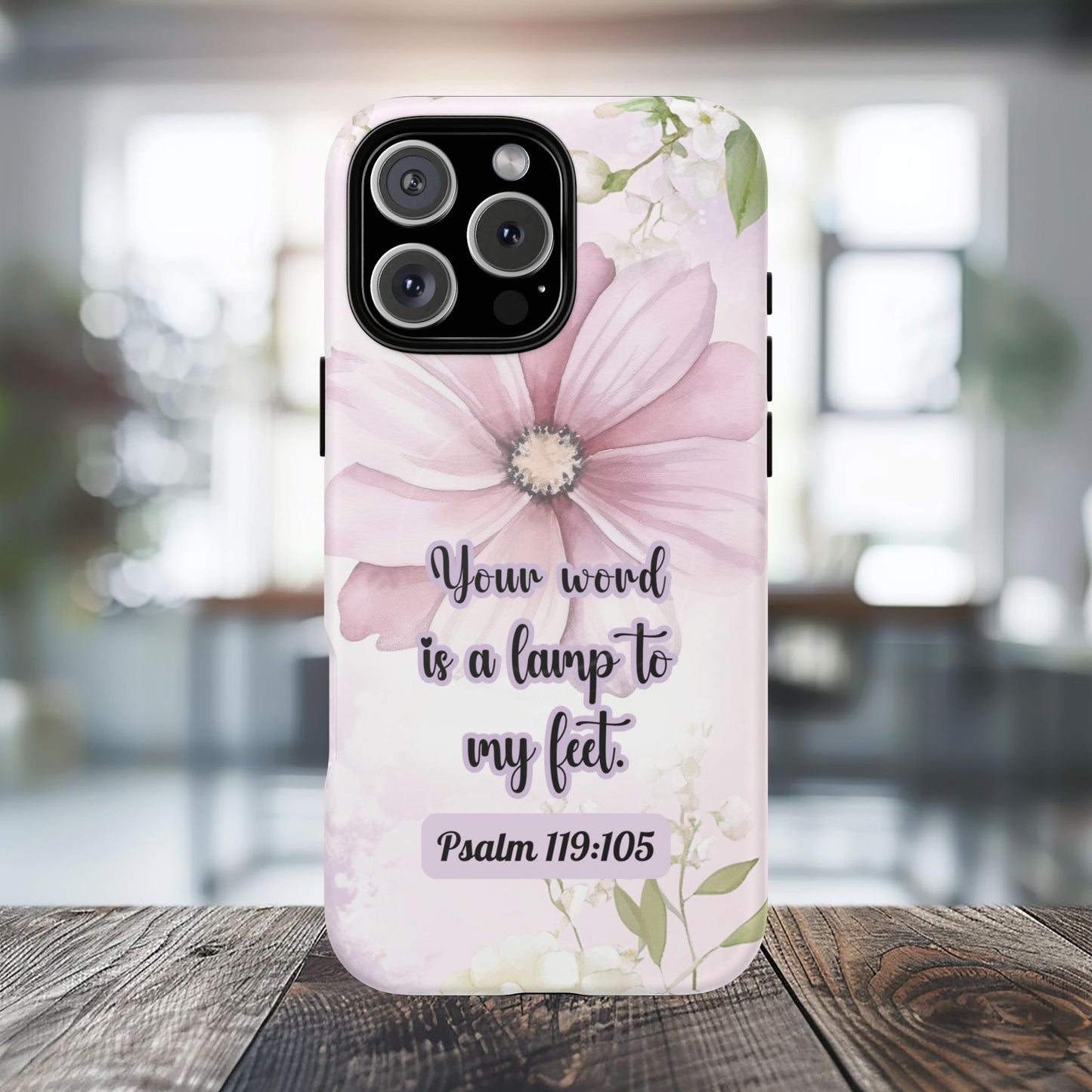 Your Word is a Lamp to My Feet Psalm 119:105 | Inspirational Gift, Tough iPhone Magnetic Case | Scripture, Bible Verse, MagSafe® iPhone® Tough Case, iPhone 14, iPhone 15, iPhone 16, Pro, Pro Max, Plus