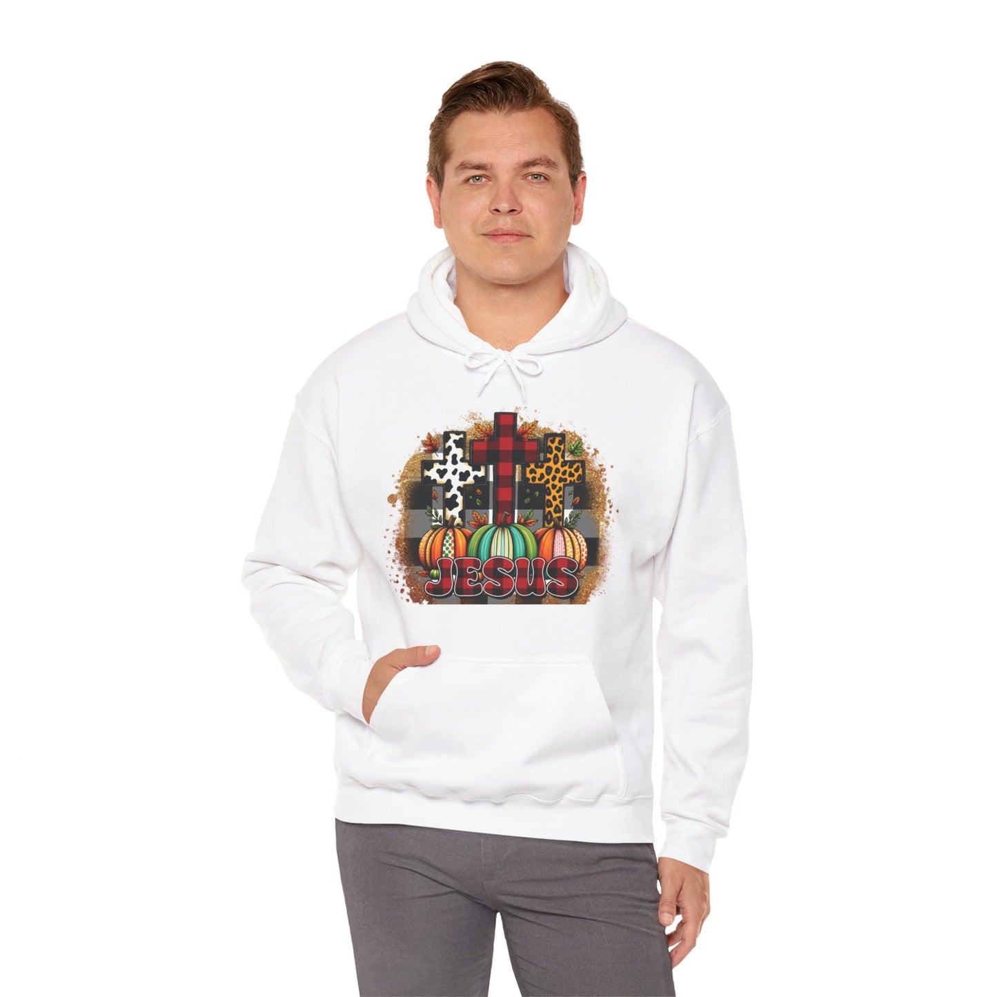 Faithful Harvest Cross Unisex Heavy Blend™ Hooded Sweatshirt