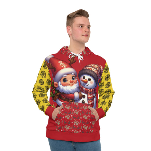 That Ugly Christmas Men's Hoodie with All-Over Print Design - Silky Smooth Polyester Fabric