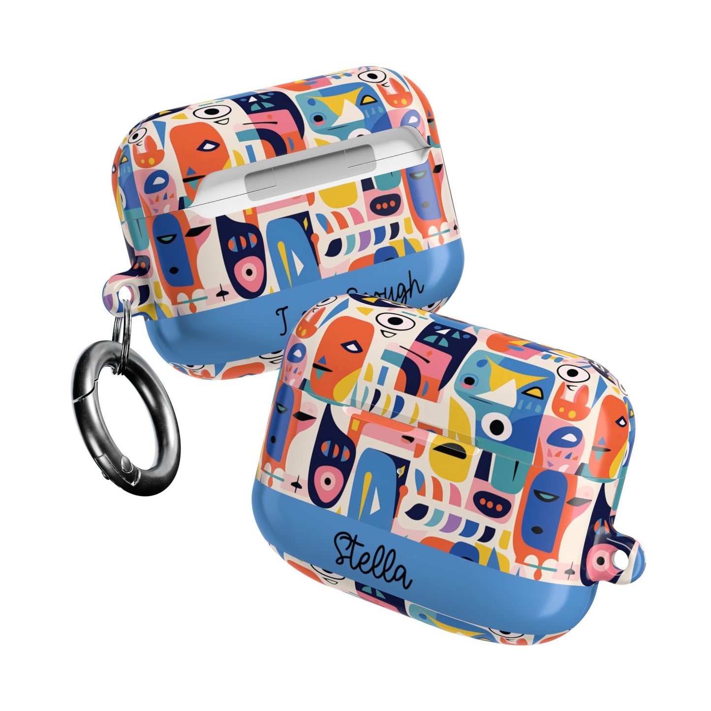 Personalized Abstract Art AirPod Case — Colorful Custom Name/Affirmation Design
